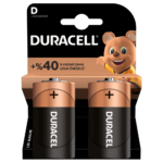 Duracell D boyutlu Alkalin Piller, 2 parçalı bir pakette