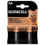 Duracell Alkalin AA boyutlu Piller, 2 parçalı bir pakette