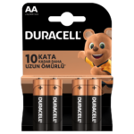 Duracell Alkalin AA boyutlu Piller, 4 parçalı bir pakette