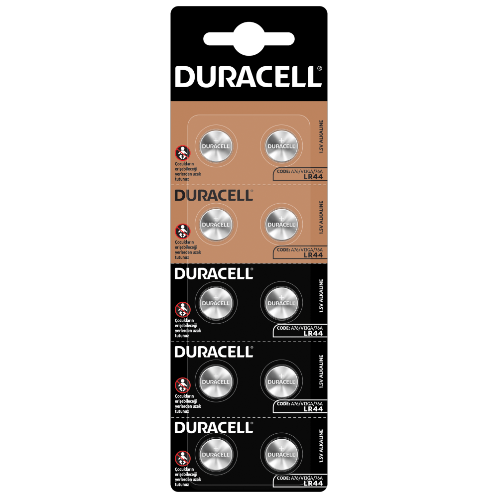 Duracell Special LR44 boyutlu Alkalin Düğme Pil 1,5V 10 parçalı paket